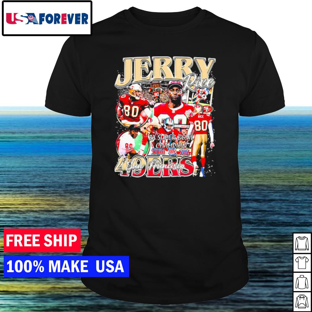 Best jerry Rice 3x super bowl Champions 49ers San Francisco shirt