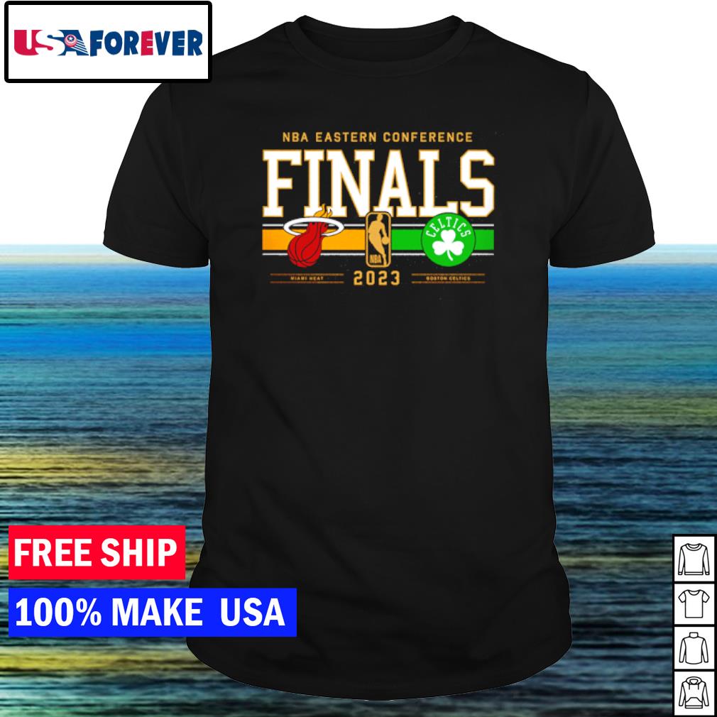 Funny boston Celtics vs. Miami Heat 2023 NBA Eastern Conference Finals Matchup Tri-Blend shirt