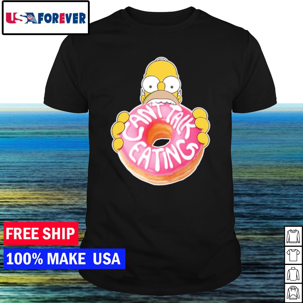 Funny the Simpsons homer can't talk eating shirt