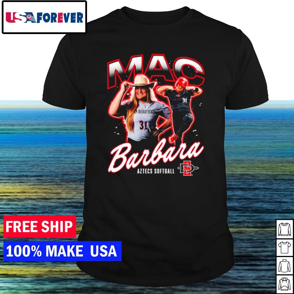 Official mac Barbara Aztecs Softball shirt