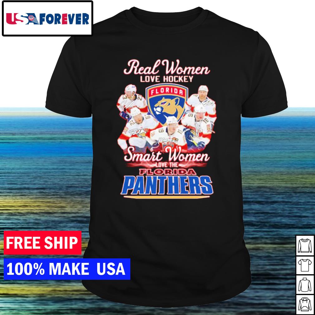 Official real women love hockey smart women love the Florida Panthers shirt