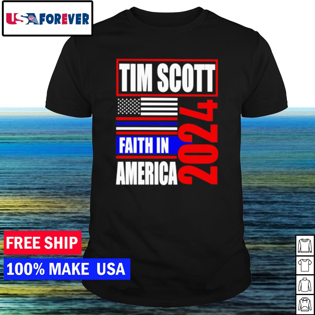 Official tim Scott 2024 faith in American shirt
