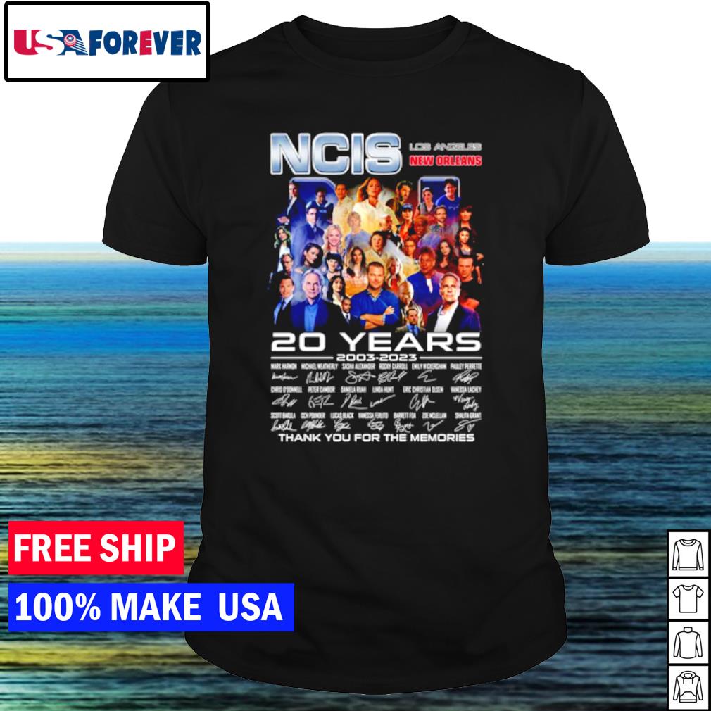 Top nCIS Los Angeles New Orleans 20 Years 2003 – 2023 signature thank you for the memories shirt