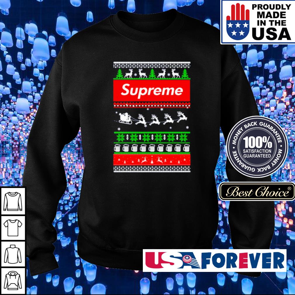 supreme christmas sweater